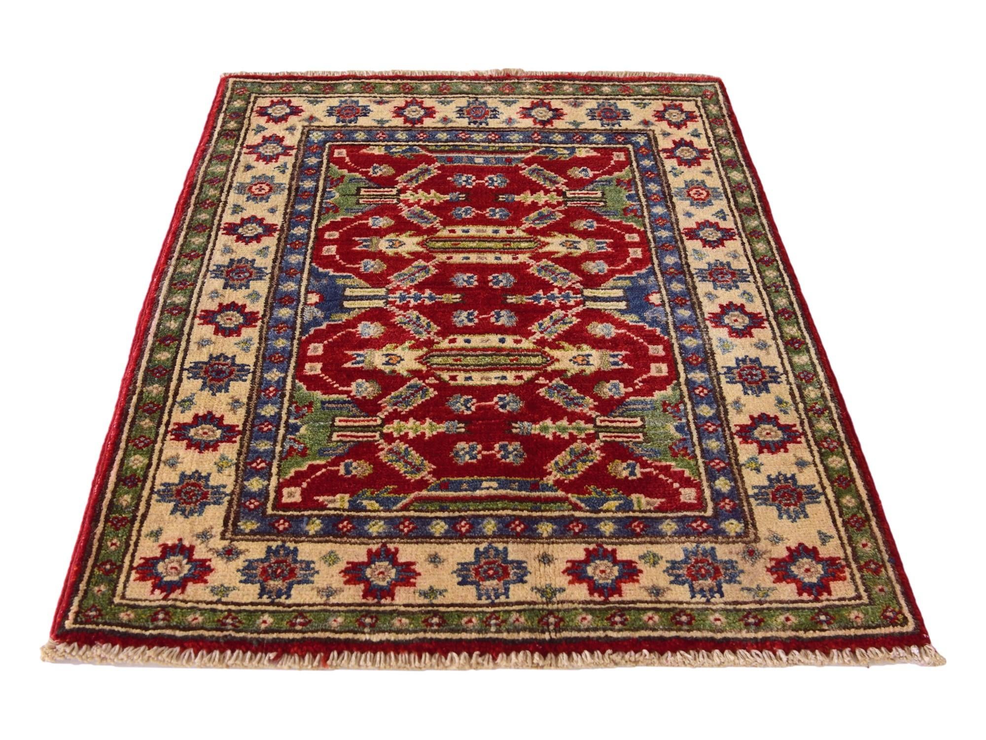 2' x 3' Hand Knotted Kazak Rug