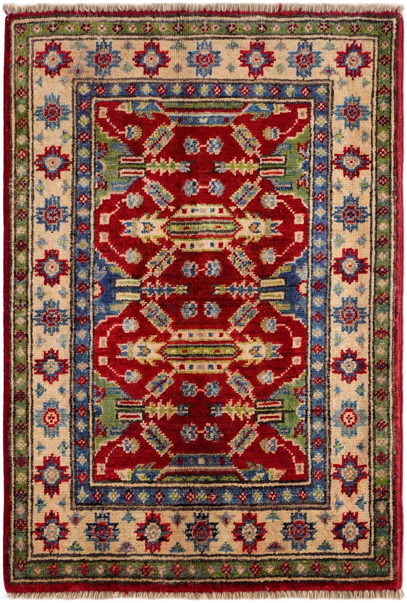 2' x 3' Hand Knotted Kazak Rug