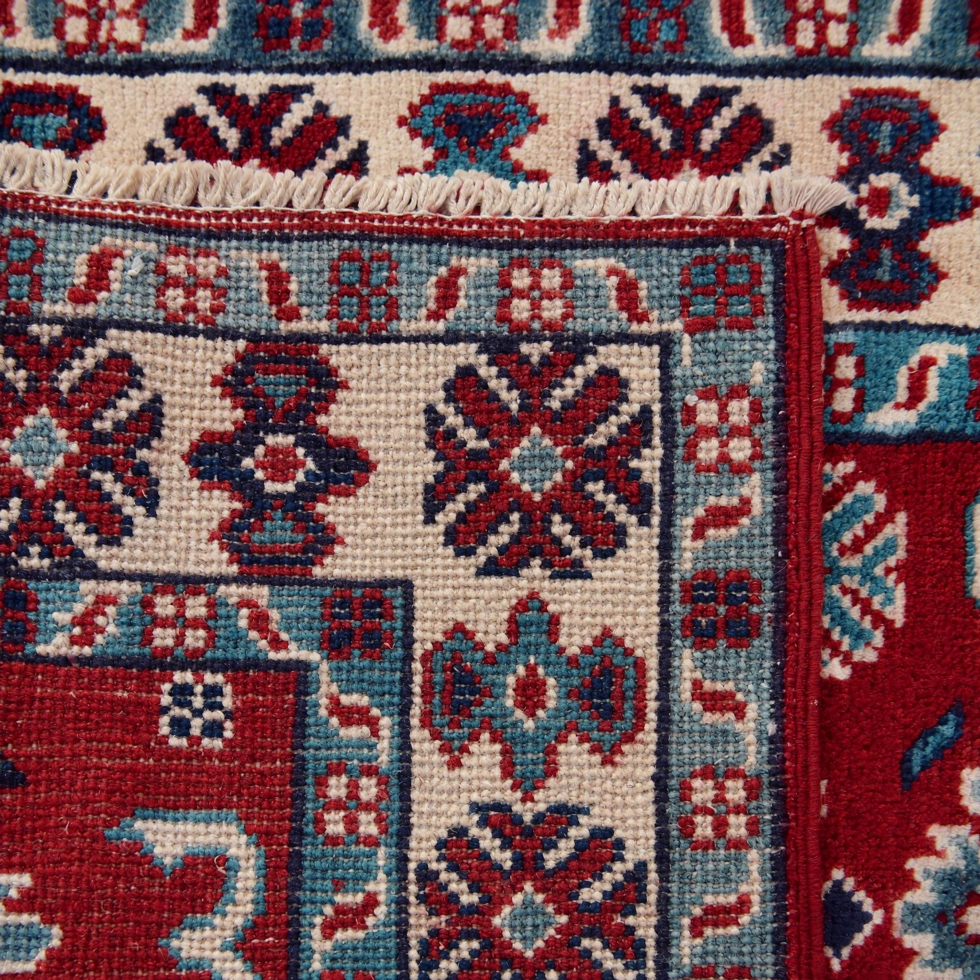 60cm x 85cm Hand Knotted Kazak Rug