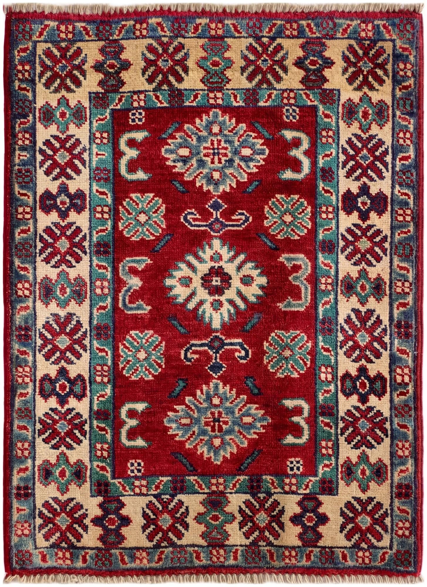 2' x 2' 9 Hand Knotted Kazak Rug