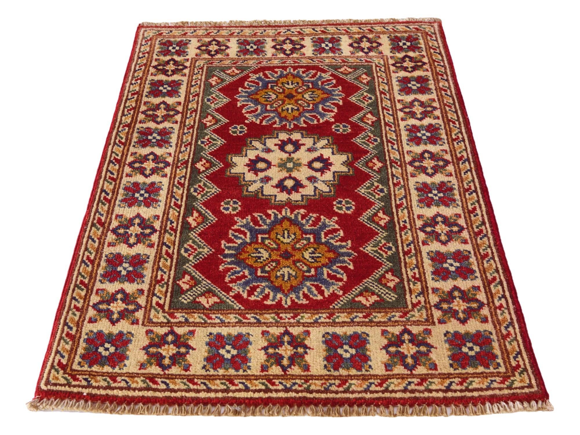 2' x 2' 11 Hand Knotted Kazak Rug