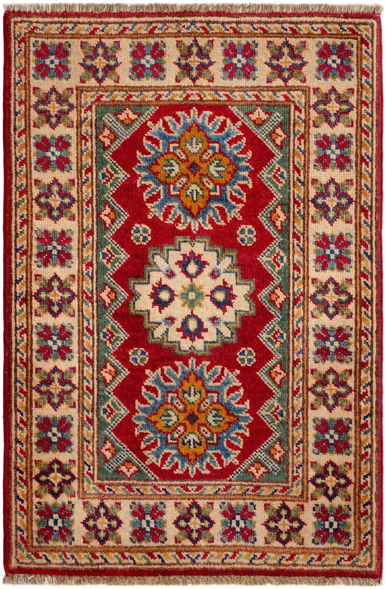 2' x 2' 11 Hand Knotted Kazak Rug