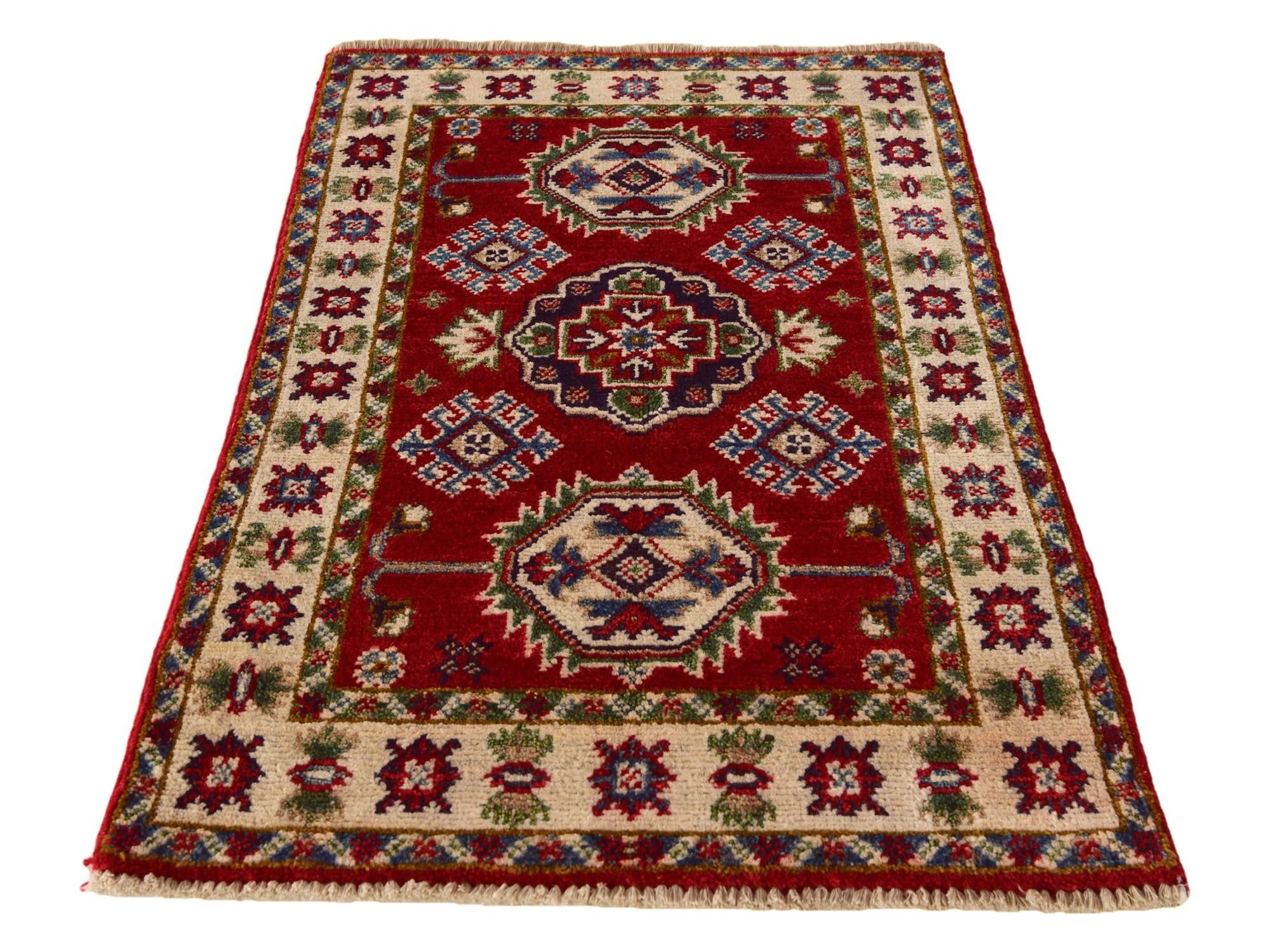 2' 1 x 3' 6 Hand Knotted Kazak Rug