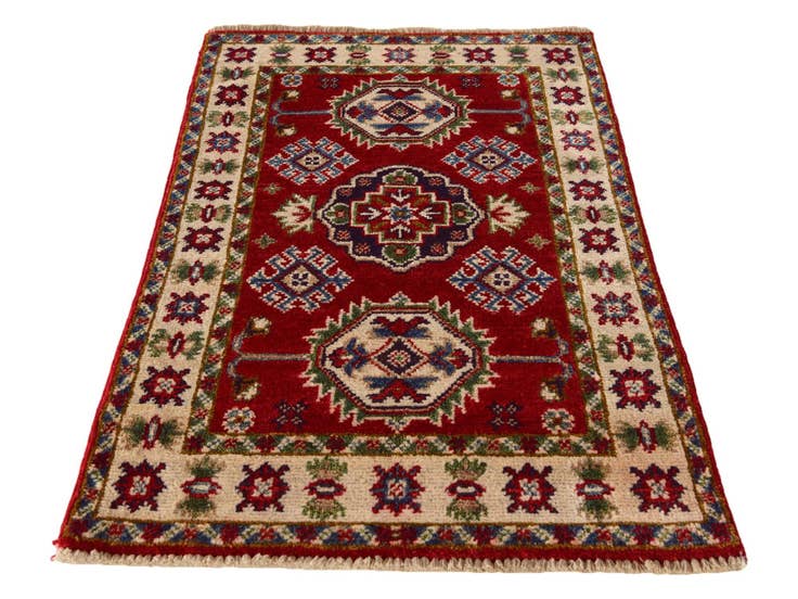 Detail image of 2' 1 x 3' 6 Hand Knotted Kazak Rug