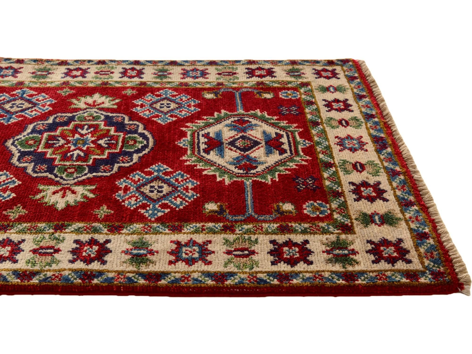 2' 1 x 3' 6 Hand Knotted Kazak Rug
