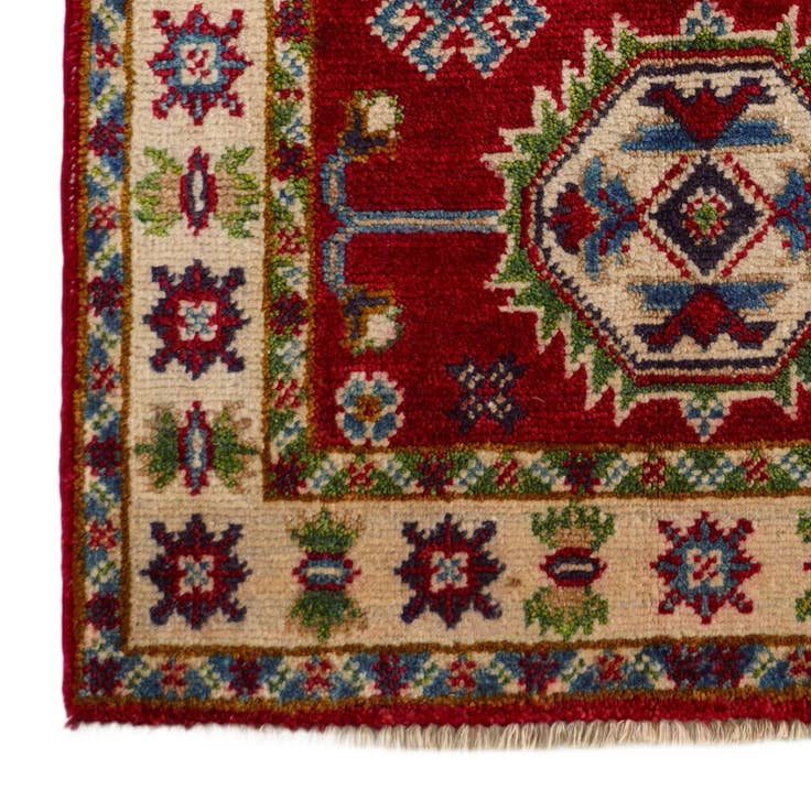 Detail image of 2' 1 x 3' 6 Hand Knotted Kazak Rug