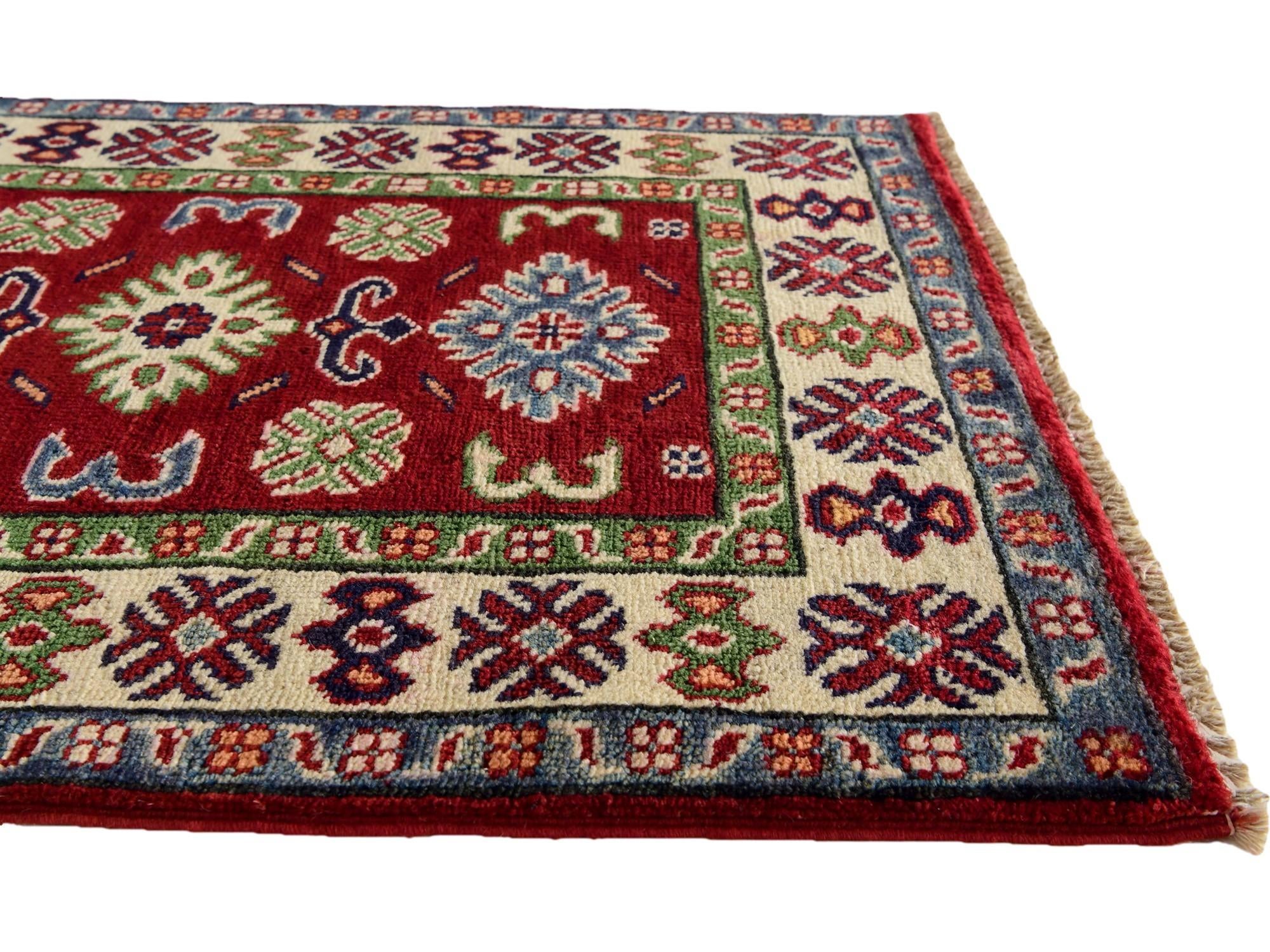 2' x 2' 9 Hand Knotted Kazak Rug