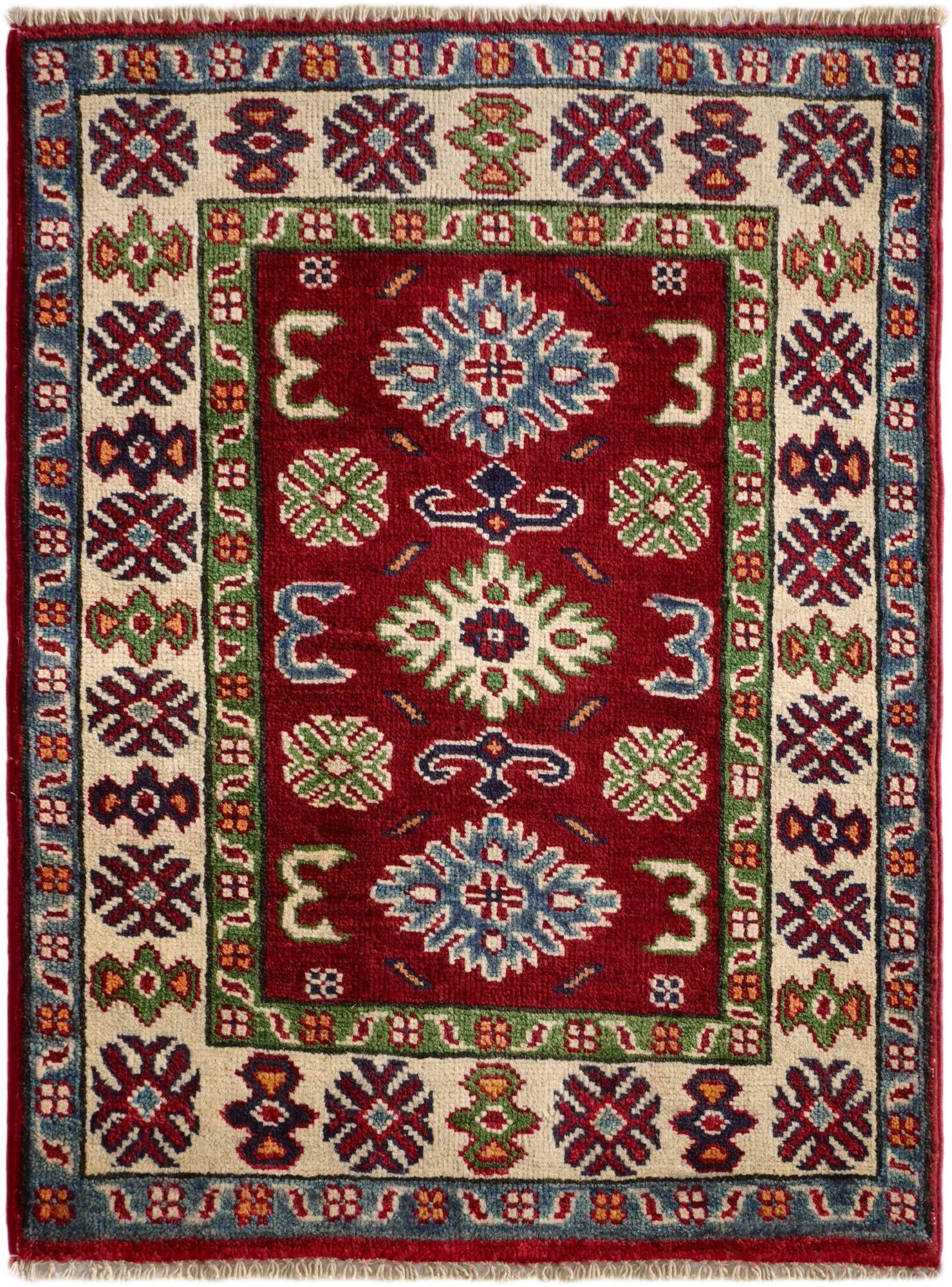 2' x 2' 9 Hand Knotted Kazak Rug