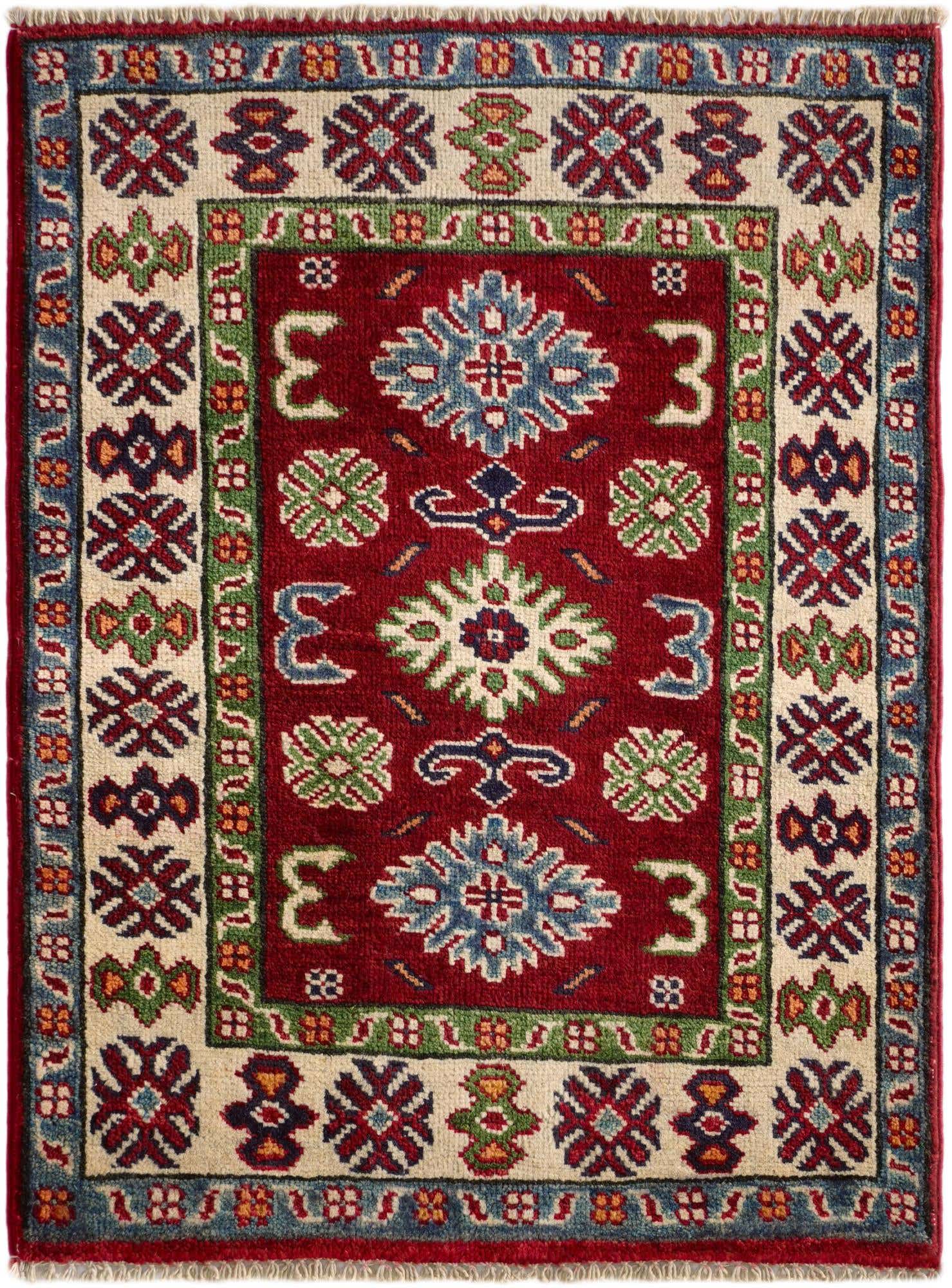 2' x 2' 9 Hand Knotted Kazak Rug