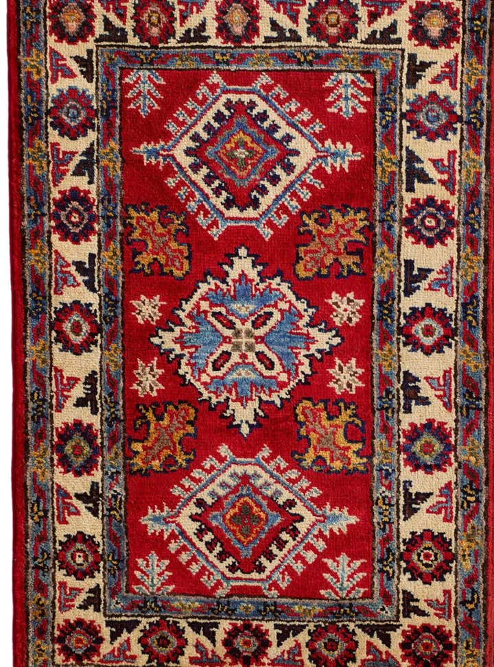 1' 11 x 3' Hand Knotted Kazak Rug