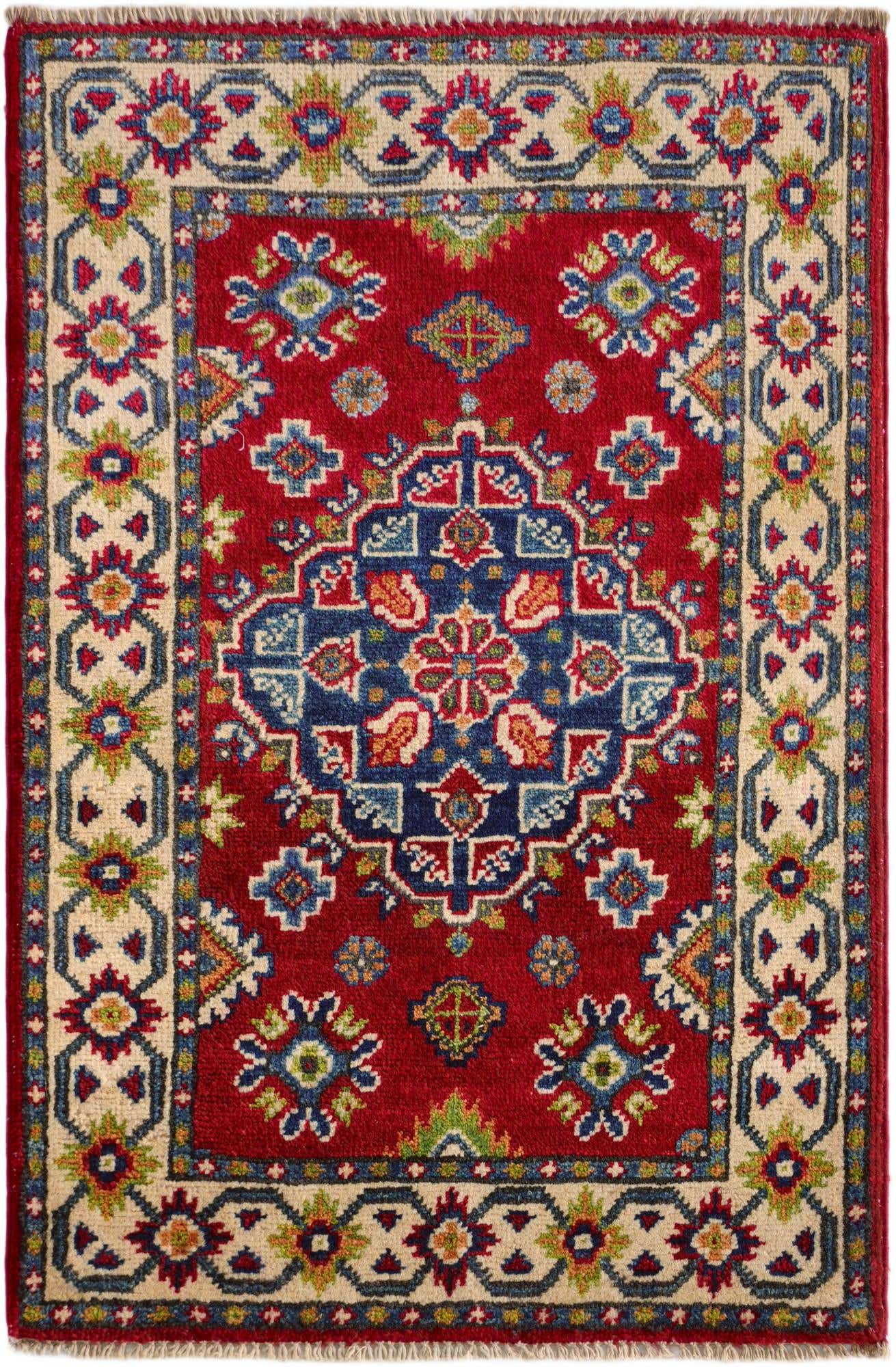 2' x 2' 11 Hand Knotted Kazak Rug