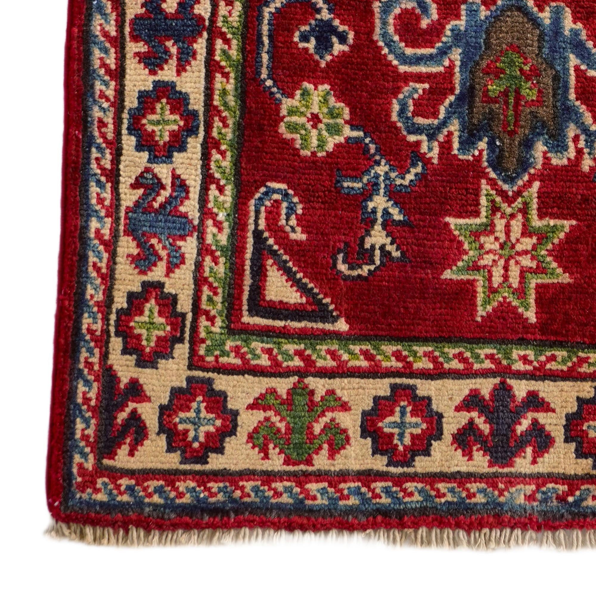 1' 11 x 3' 1 Hand Knotted Kazak Rug