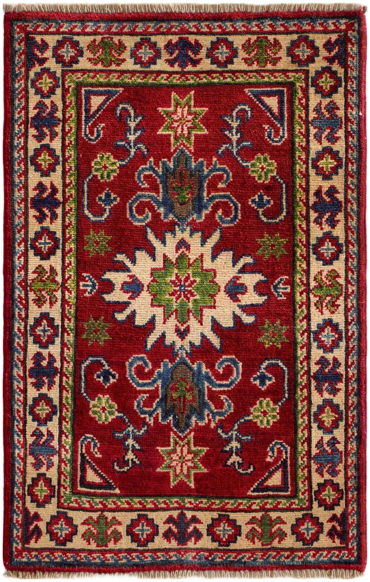 1' 11 x 3' 1 Hand Knotted Kazak Rug