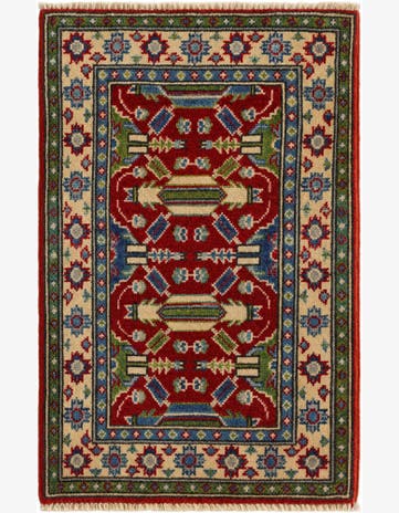 1' 10 x 3' Hand Knotted Kazak Rug