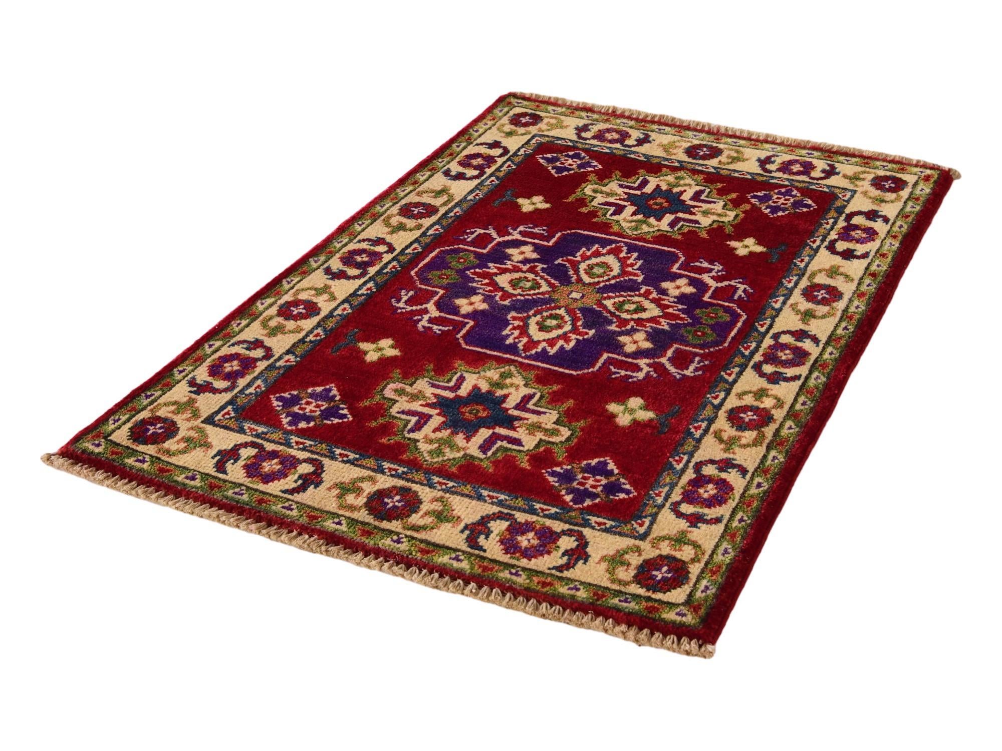 2' x 3' Hand Knotted Kazak Rug