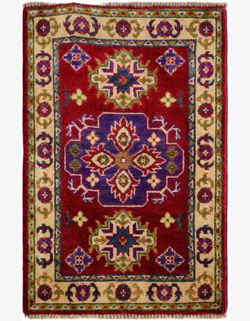 2' x 3' Hand Knotted Kazak Rug