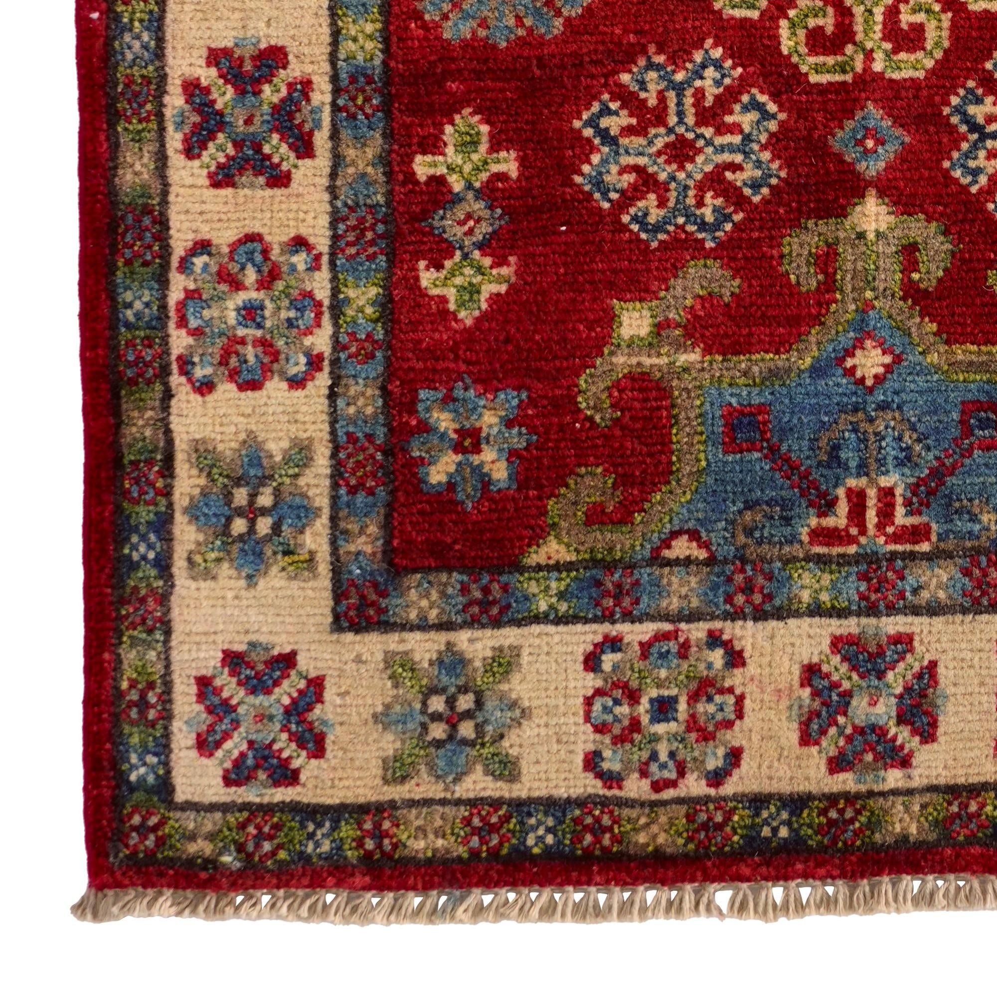 2' x 3' Hand Knotted Kazak Rug