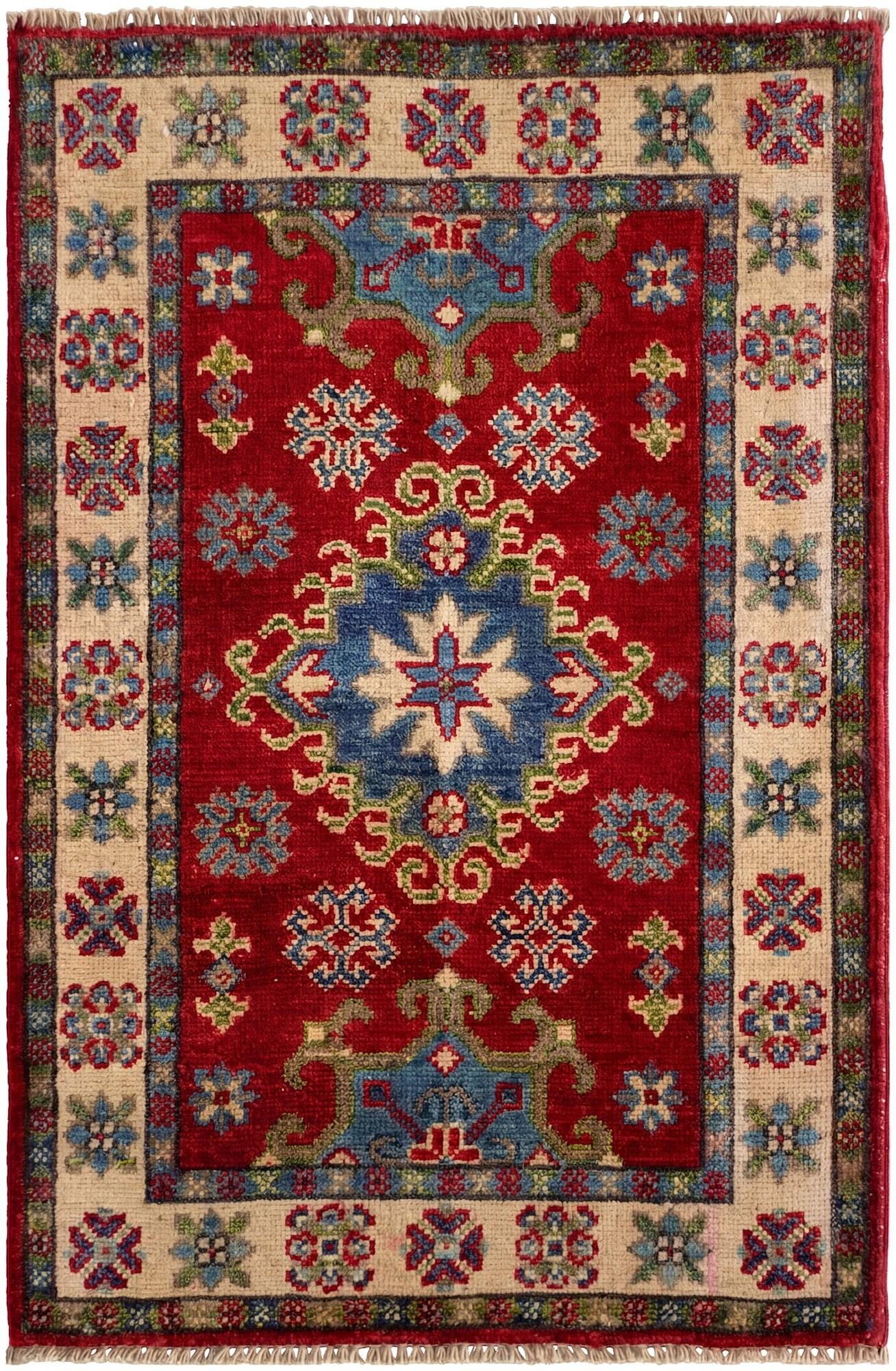 2' x 3' Hand Knotted Kazak Rug