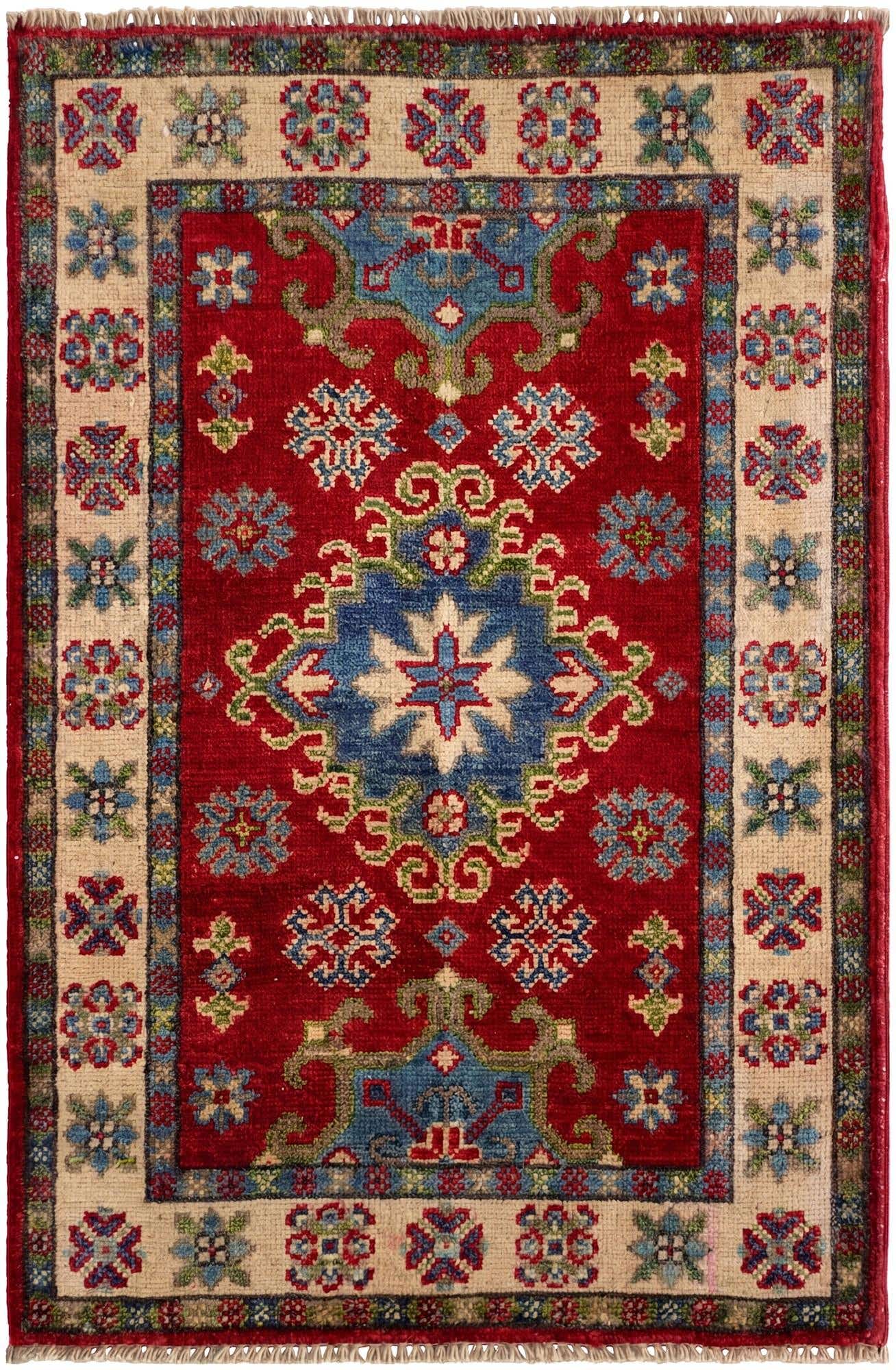 2' x 3' Hand Knotted Kazak Rug