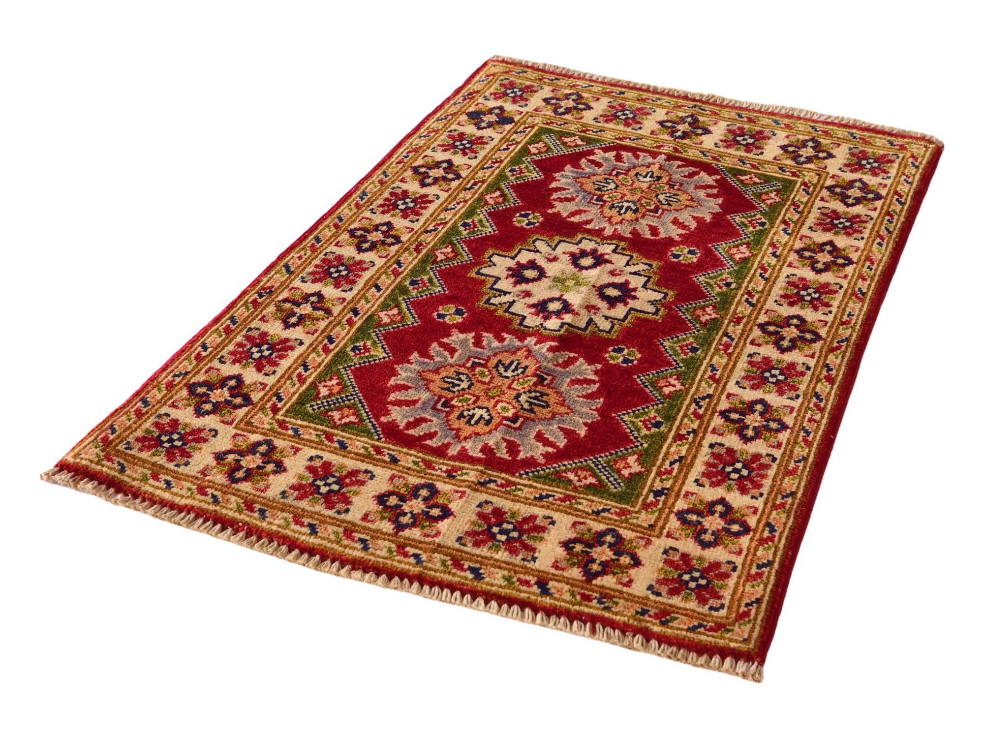 1' 11 x 2' 10 Hand Knotted Kazak Rug