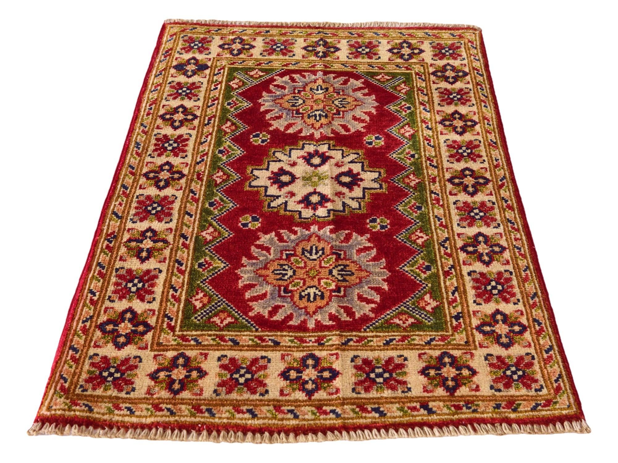 1' 11 x 2' 10 Hand Knotted Kazak Rug