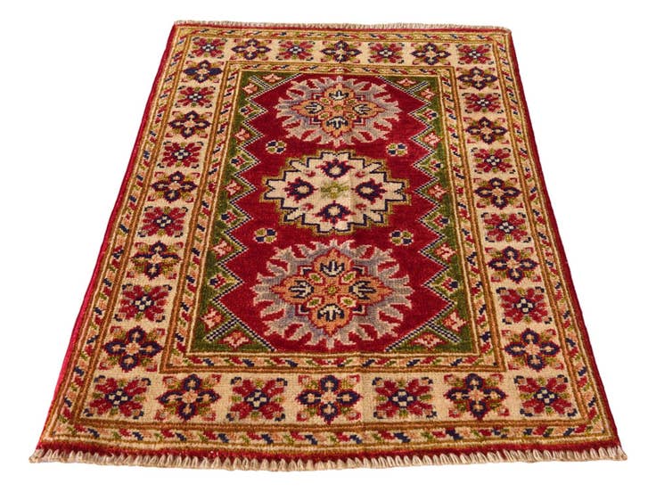 Detail image of 1' 11 x 2' 10 Hand Knotted Kazak Rug