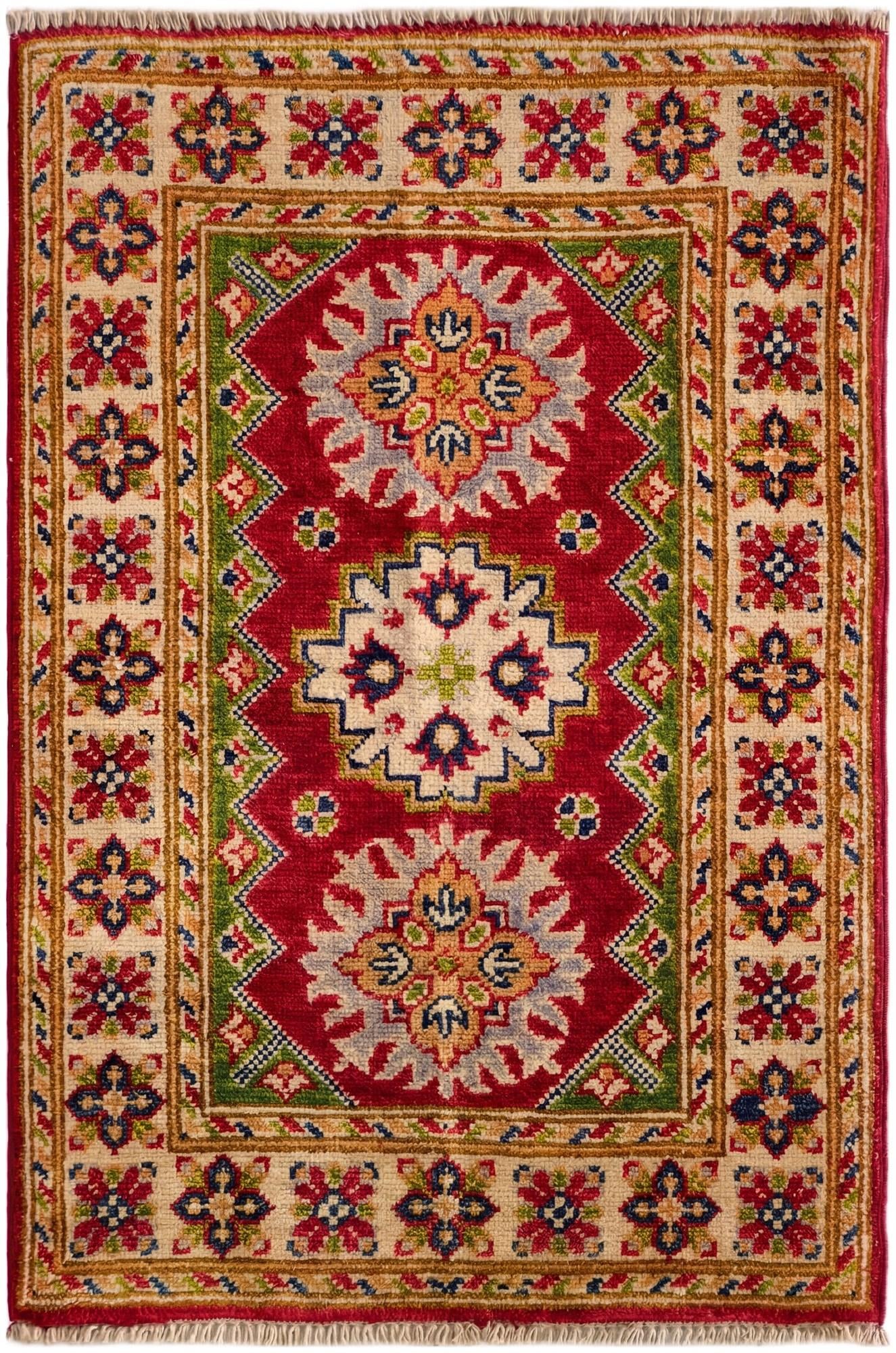 1' 11 x 2' 10 Hand Knotted Kazak Rug
