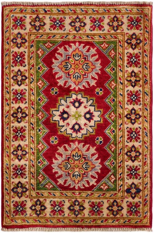 Detail image of 1' 11 x 2' 10 Hand Knotted Kazak Rug