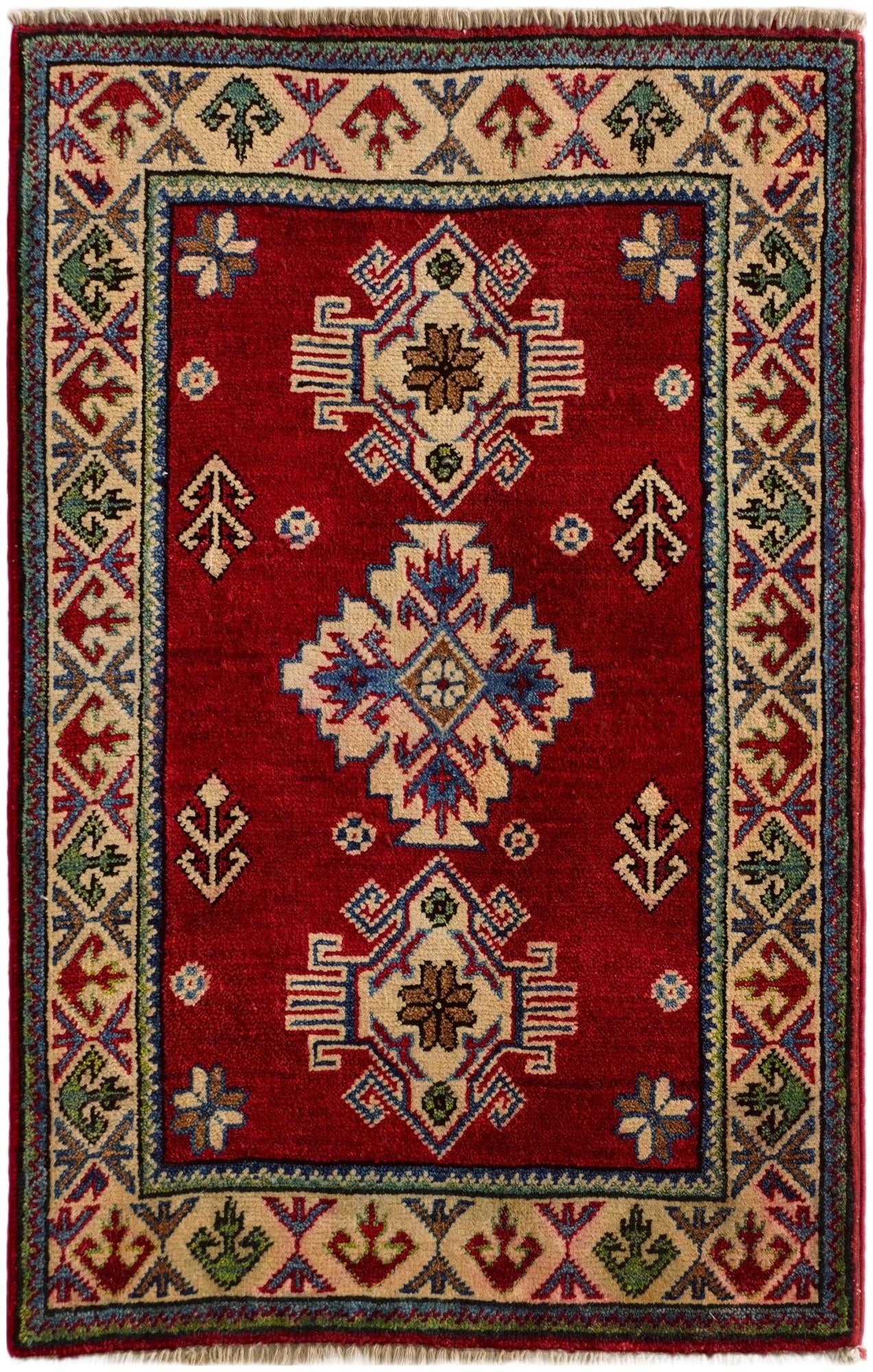 2' 1 x 3' 2 Hand Knotted Kazak Rug