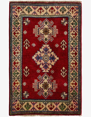 2' 1 x 3' 2 Hand Knotted Kazak Rug