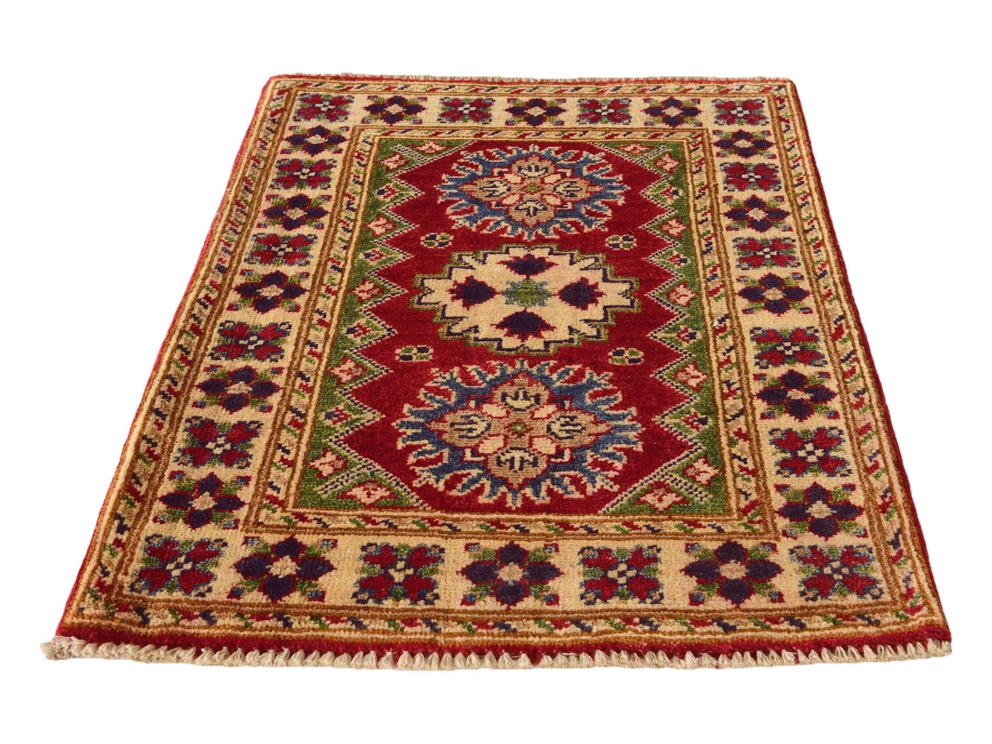 2' x 2' 11 Hand Knotted Kazak Rug