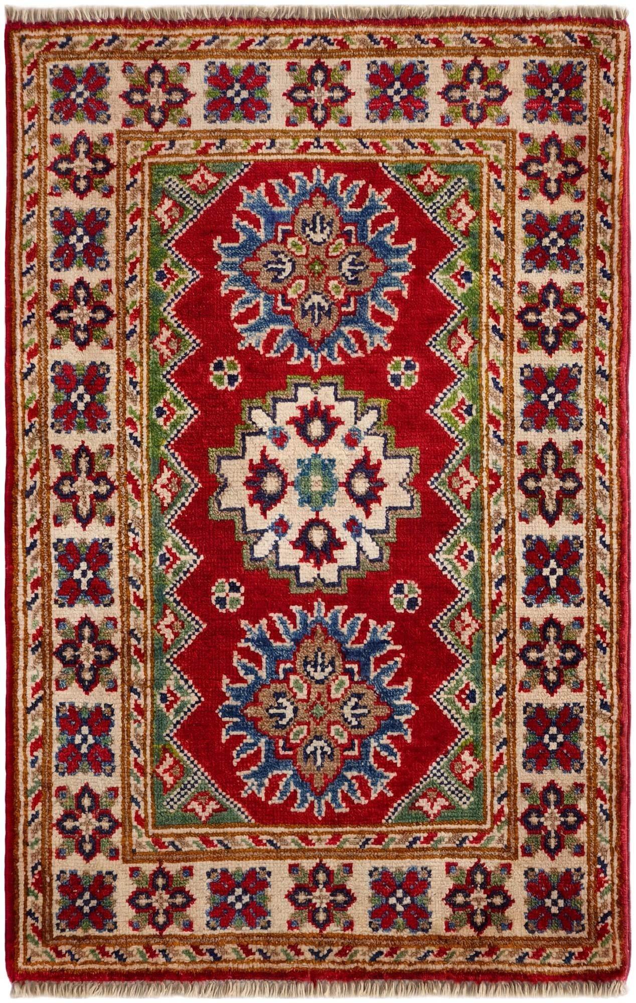 2' x 3' 2 Hand Knotted Kazak Rug