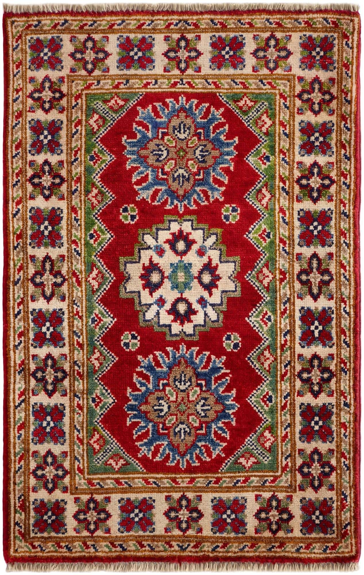 2' x 3' 2 Hand Knotted Kazak Rug