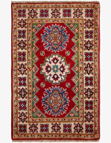 2' x 3' 2 Hand Knotted Kazak Rug