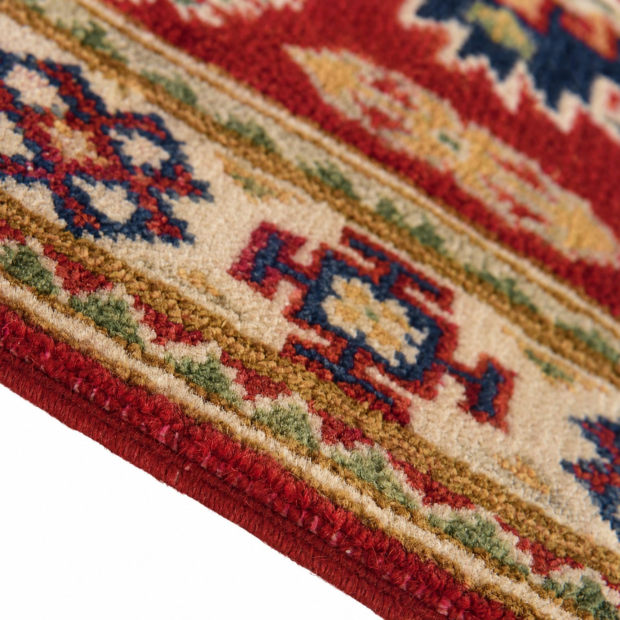 60cm x 95cm Hand Knotted Kazak Rug