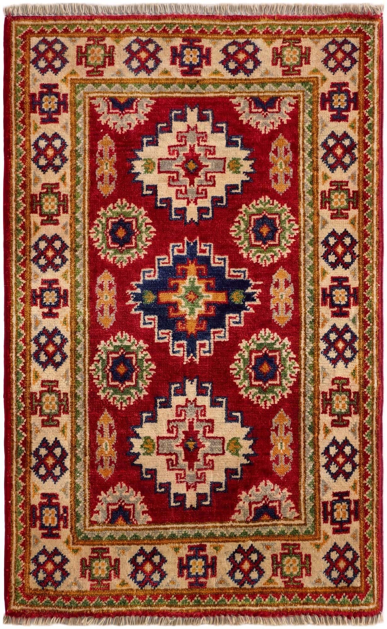 1' 11 x 3' 1 Hand Knotted Kazak Rug
