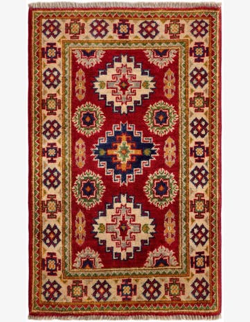 1' 11 x 3' 1 Hand Knotted Kazak Rug