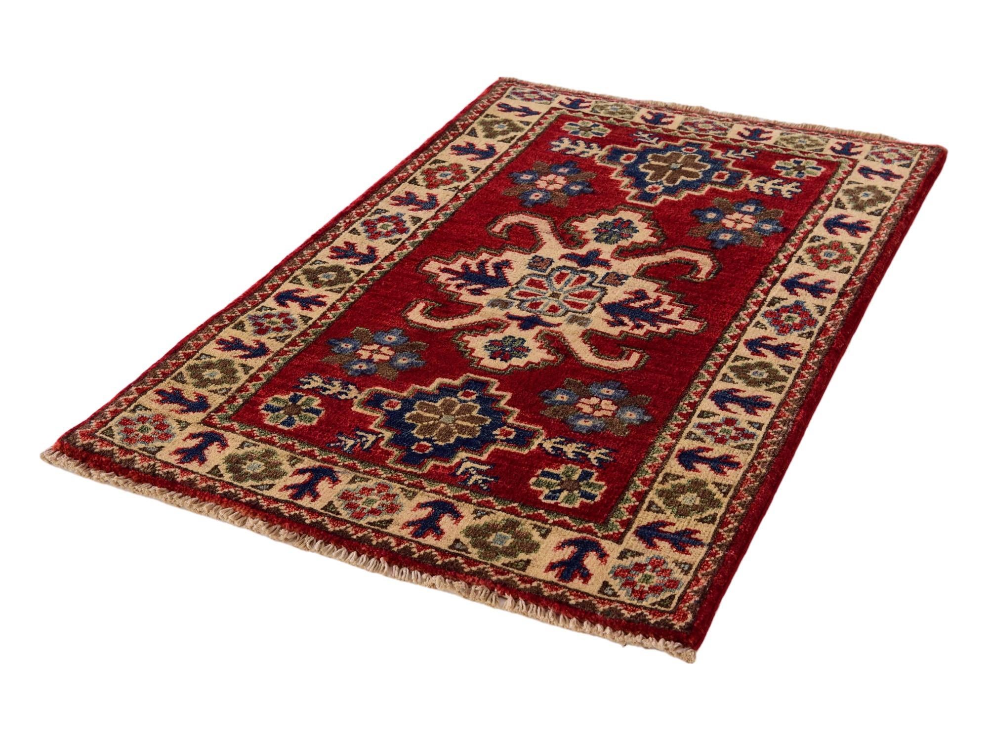 2' x 3' 3 Hand Knotted Kazak Rug