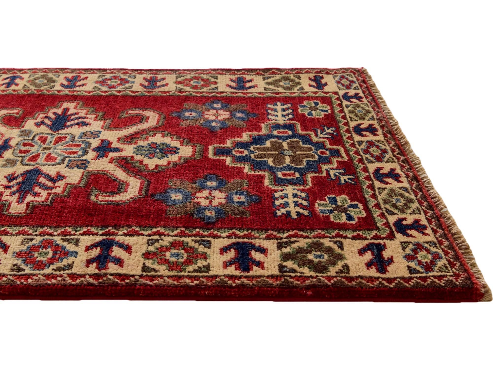 2' x 3' 3 Hand Knotted Kazak Rug