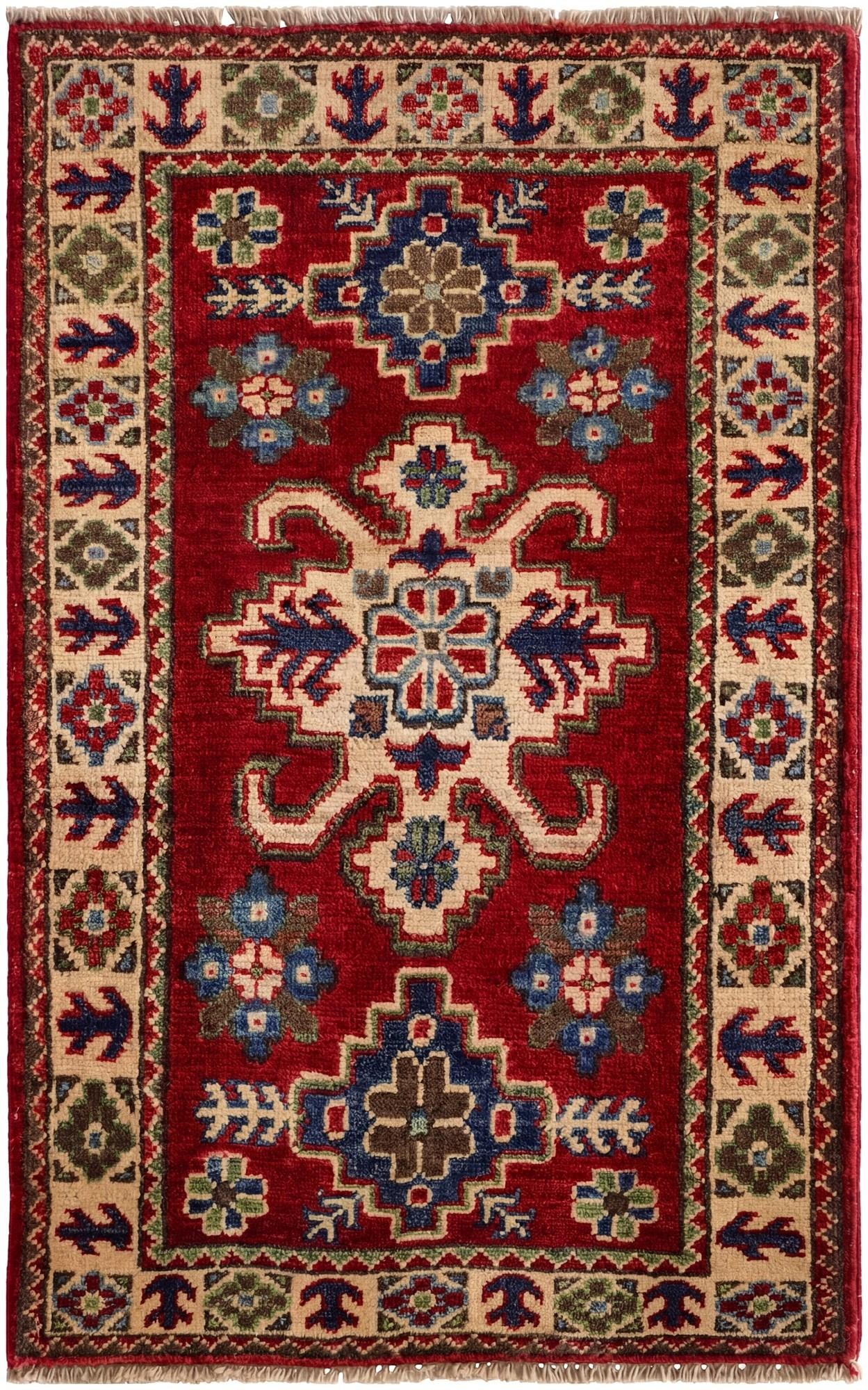2' x 3' 3 Hand Knotted Kazak Rug