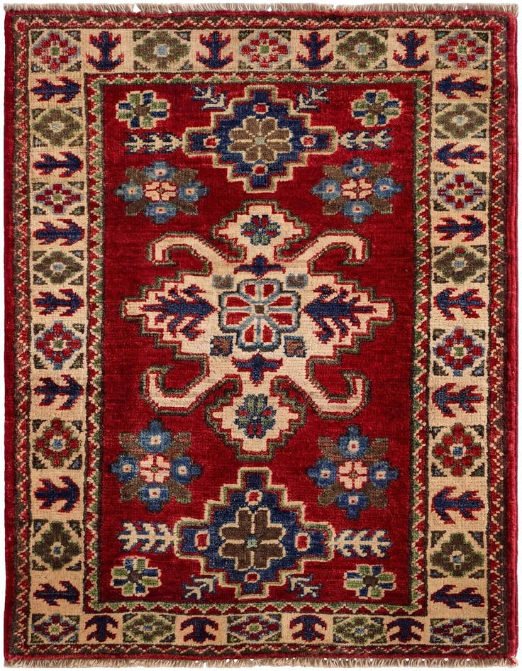 Detail image of 2' x 3' 3 Hand Knotted Kazak Rug