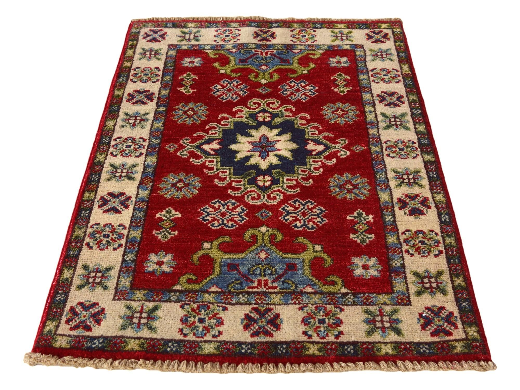2' x 3' 2 Hand Knotted Kazak Rug