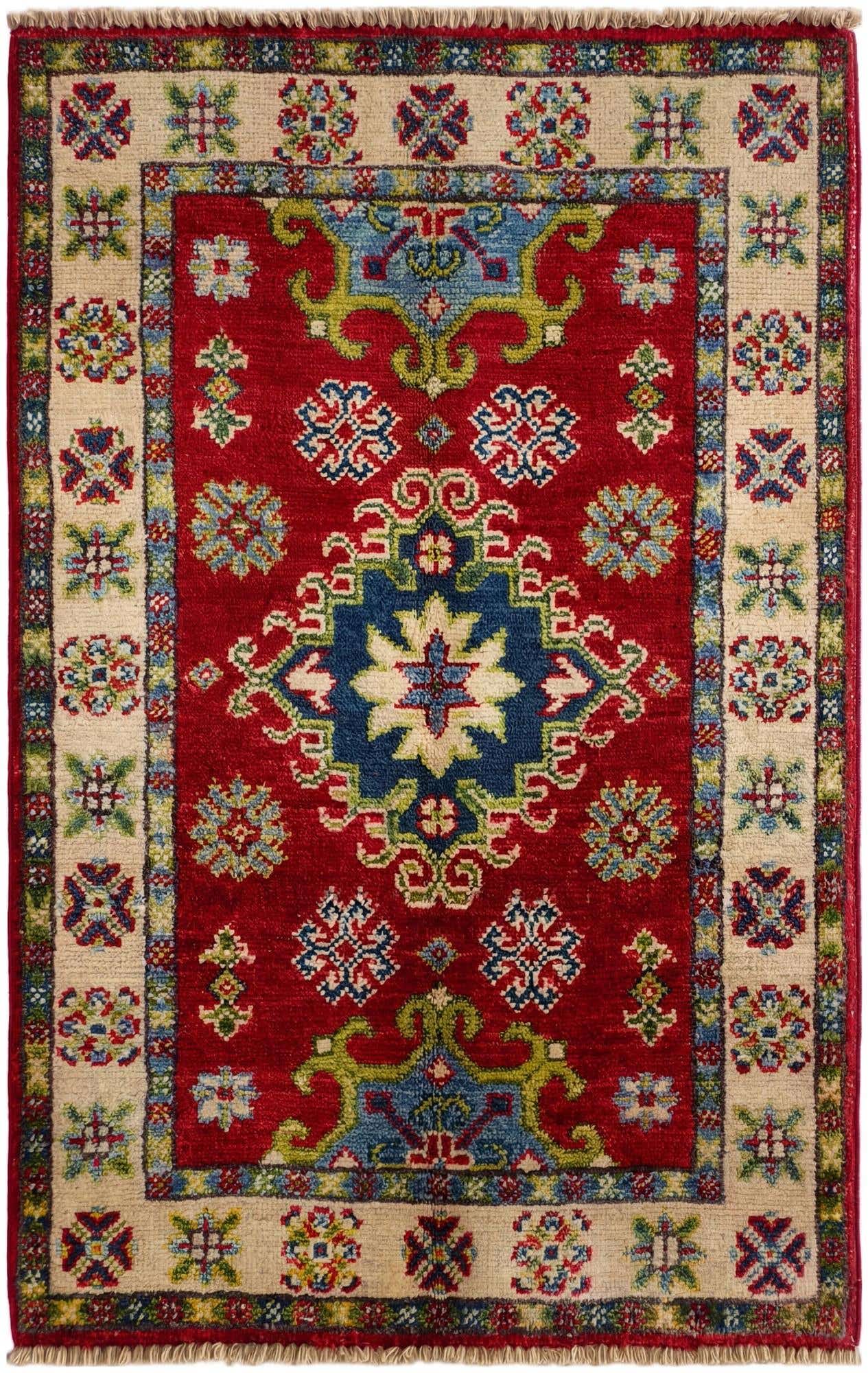 2' x 3' 2 Hand Knotted Kazak Rug