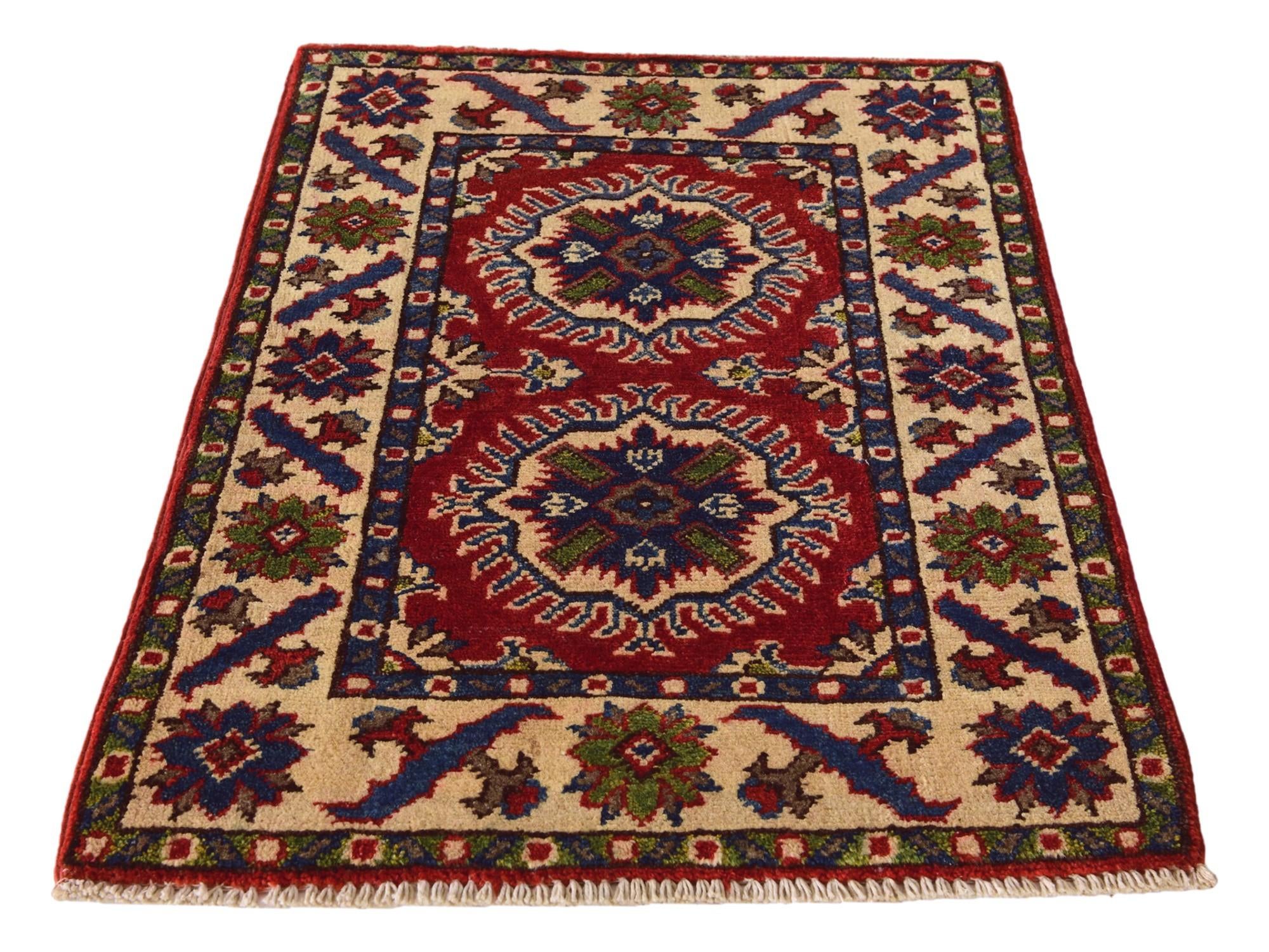 2' x 3' 1 Hand Knotted Kazak Rug