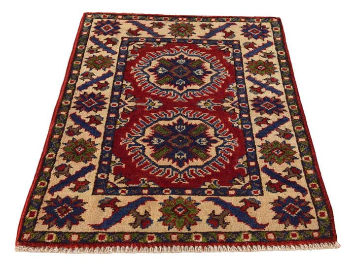 2' x 3' 1 Hand Knotted Kazak Rug
