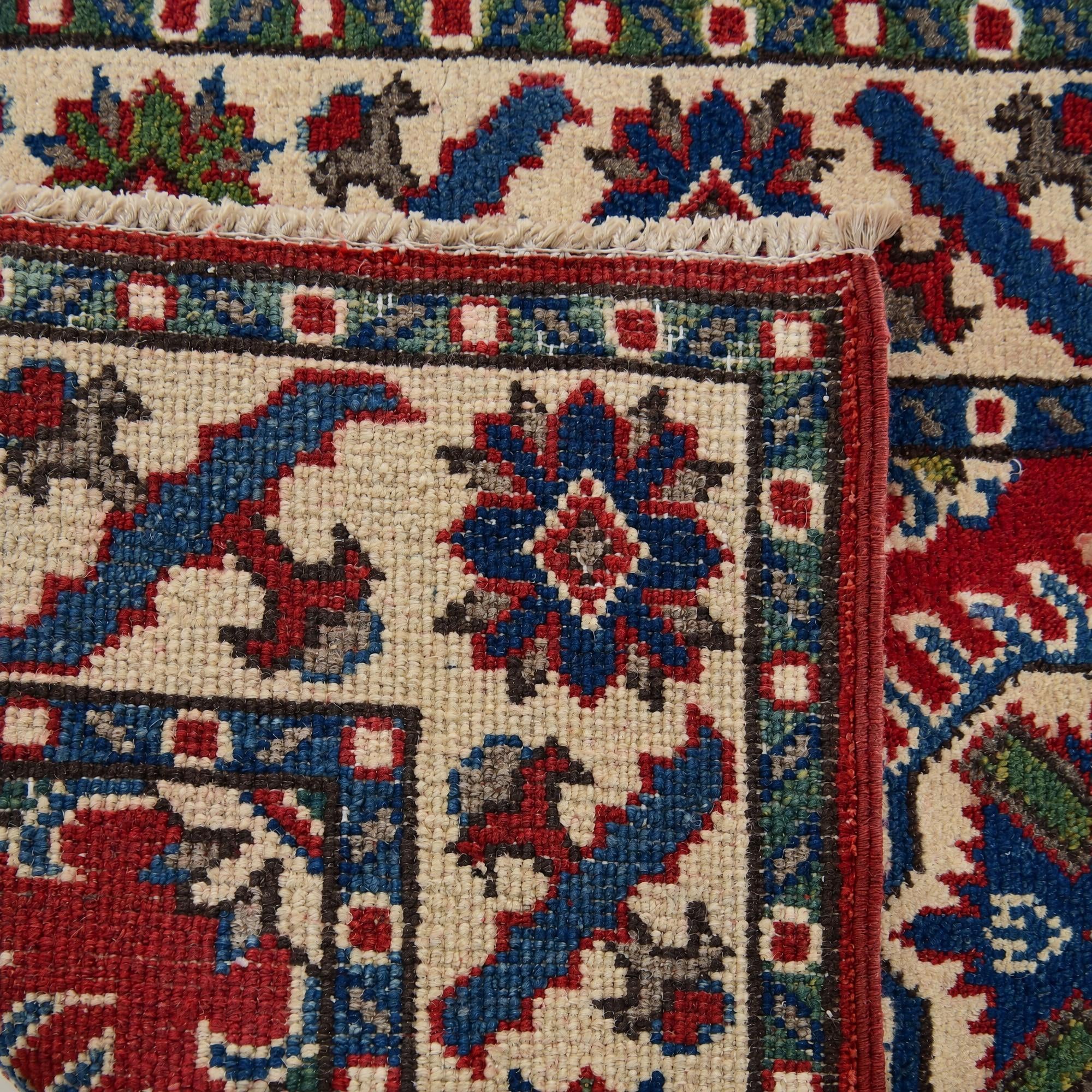 60cm x 95cm Hand Knotted Kazak Rug