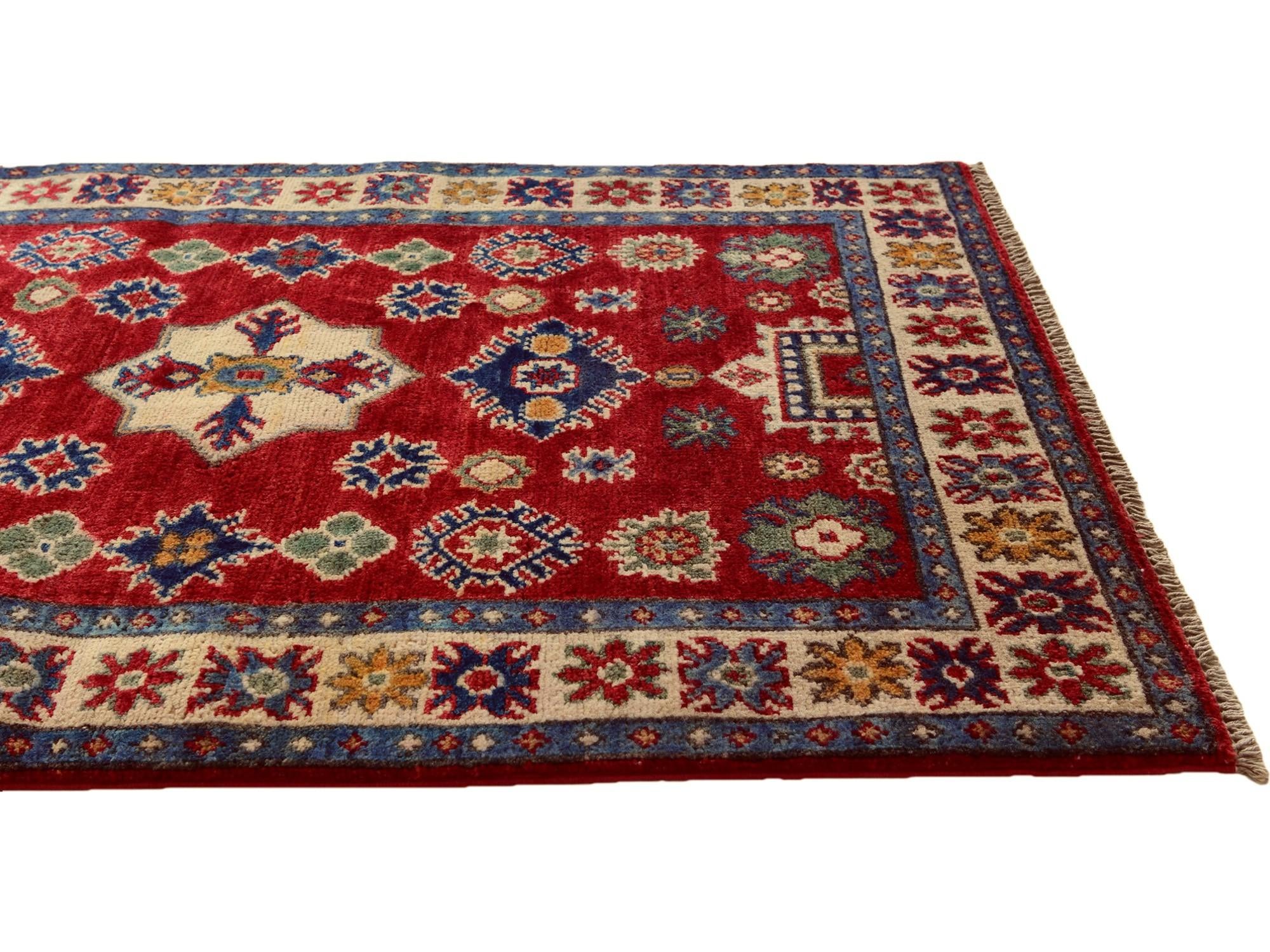 2' 8 x 4' Hand Knotted Kazak Rug