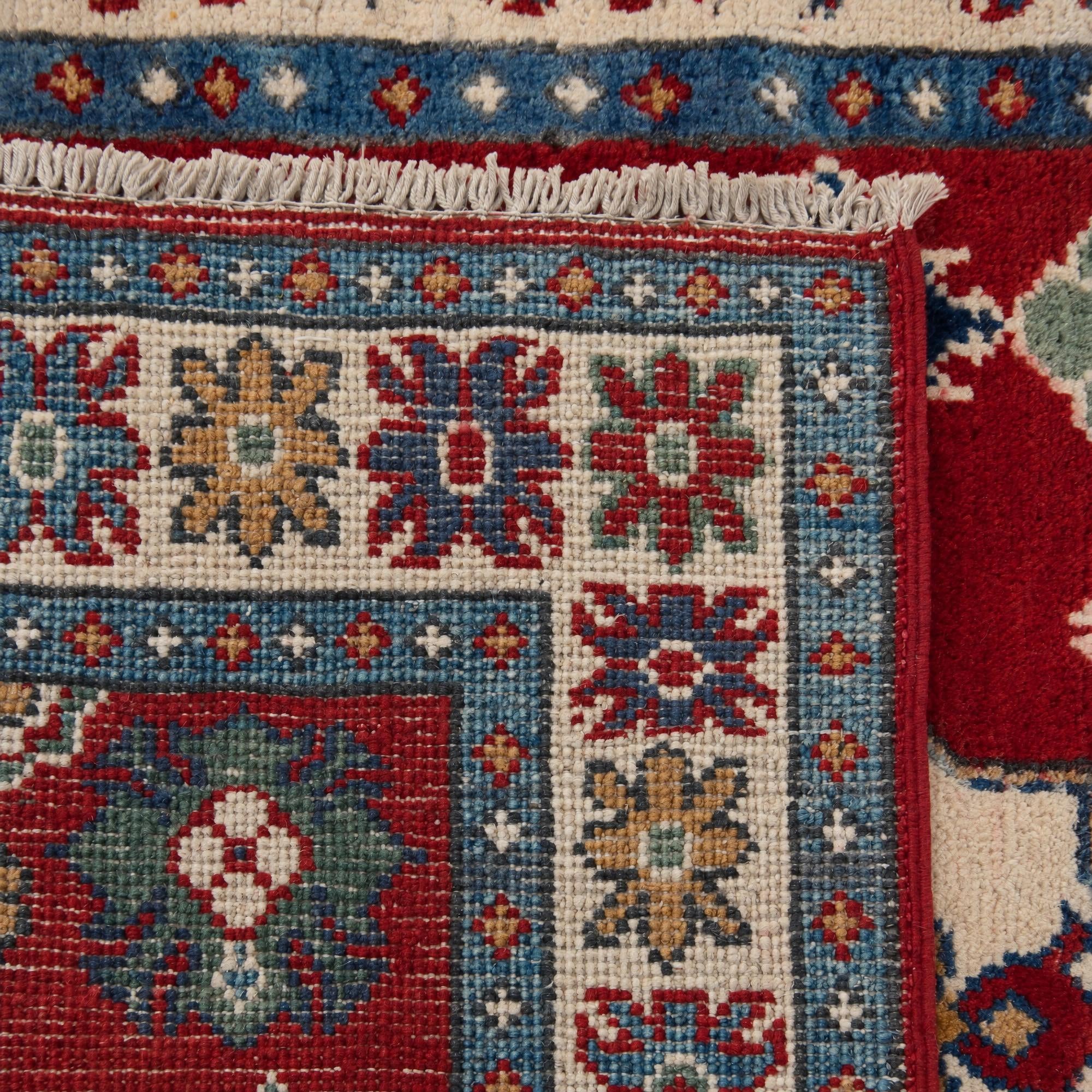 80cm x 120cm anudado a mano Kazak Alfombra