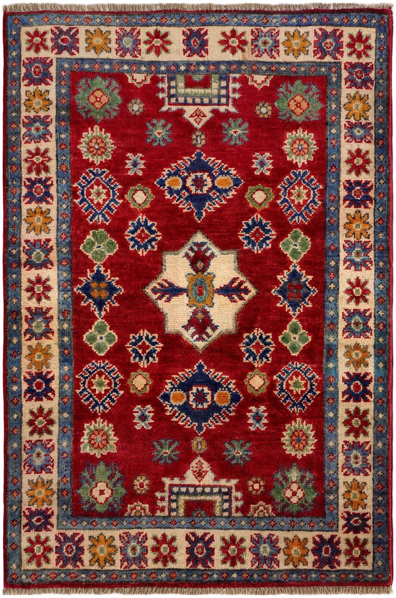 2' 8 x 4' Hand Knotted Kazak Rug