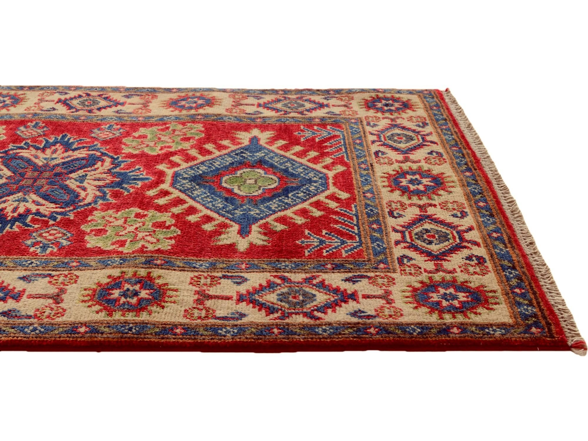 2' 6 x 4' 4 Hand Knotted Kazak Rug